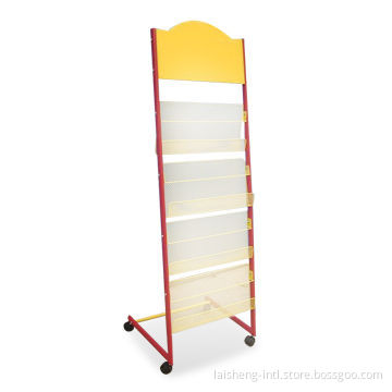 Magazine Display Rack with Durable Powder-coated Finish